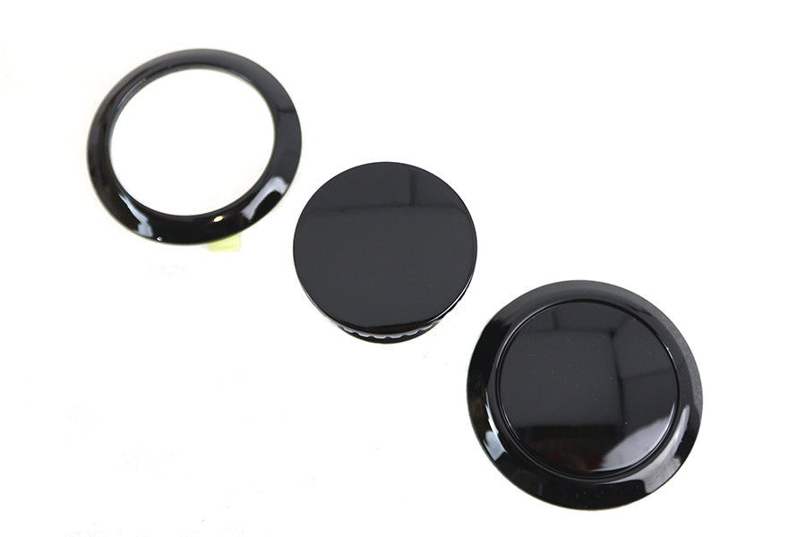 HARLEY Tankdeckel-Kit, bündig, schwarz, passend für 2018-UP FLDE, 2018-UP FLFB, 2018-