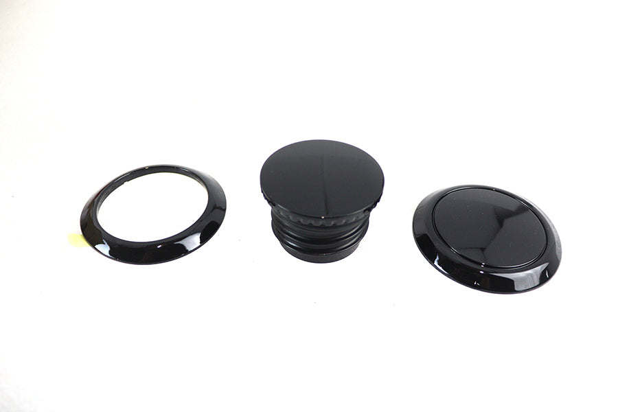 HARLEY Tankdeckel-Kit, bündig, schwarz, passend für 2018-UP FLDE, 2018-UP FLFB, 2018-
