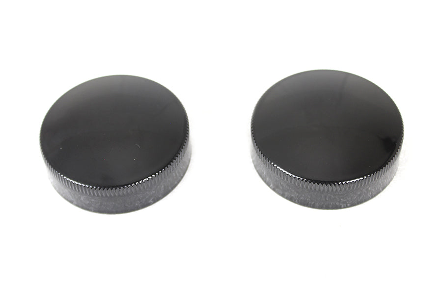 HARLEY Replica Eaton Style Gas Cap Set Vented Black fits 1936-1940 EL,   1941-1964 FL,   1938-1948 UL,