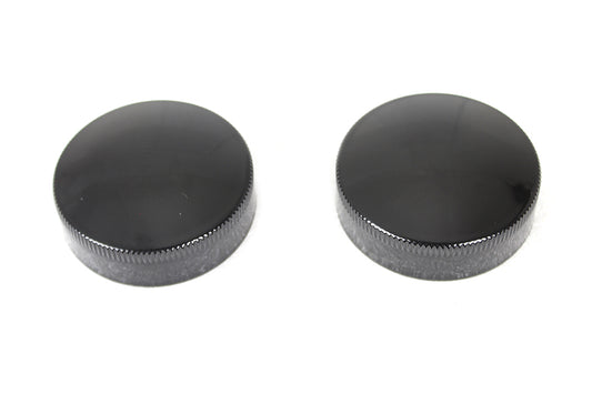 HARLEY Replica Eaton Style Gas Cap Set Vented Black fits 1936-1940 EL,   1941-1964 FL,   1938-1948 UL,