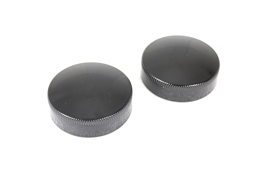 HARLEY Replica Eaton Style Gas Cap Set Vented Black fits 1936-1940 EL,   1941-1964 FL,   1938-1948 UL,