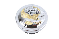 HARLEY Eagle Spirit Tankdeckel, nicht belüftet, gold, passend für 2000-2017 FLST, 2000-2017 FXST,