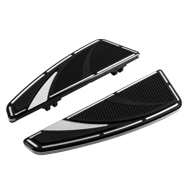 Custom Chrome HARLEY GLOSS BLACK VENOMS RIDER FLOORBOARDS L.14.96" W.5.12" H.1.77