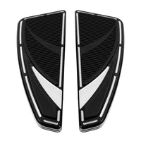 Custom Chrome HARLEY GLOSS BLACK VENOMS RIDER FLOORBOARDS L.14.96" W.5.12" H.1.77