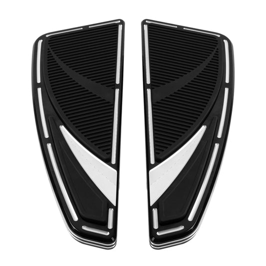 Custom Chrome HARLEY GLOSS BLACK VENOMS RIDER FLOORBOARDS L.14.96" W.5.12" H.1.77