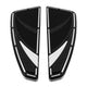 Custom Chrome HARLEY GLOSS BLACK VENOMS RIDER FLOORBOARDS L.14.96" W.5.12" H.1.77