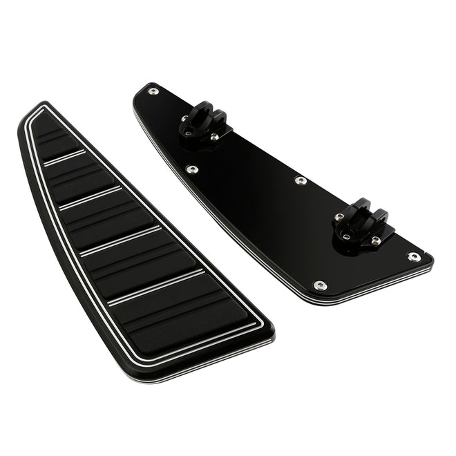 Custom Chrome HARLEY GLOSS BLACK PHARAOH RIDER FLOORBOARDS L.14.96"W.5.12"NH.1.77