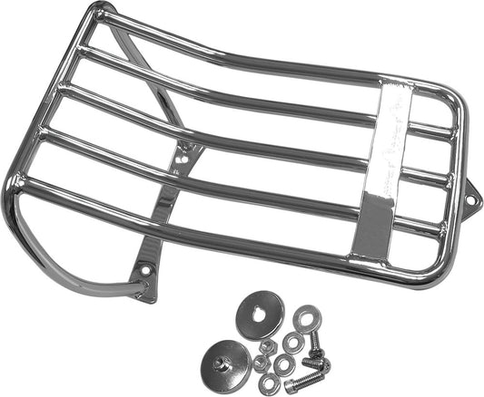 HARLEY HARDDRIVE LUGGAGE RACK CHROME FXST W/ BOBTAIL FENDER  C77-0071