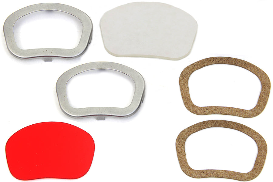 HARLEY Armaturenbrett-Linsenrand-Set roh passend für 1936-1938 EL, 1937-1938 U,