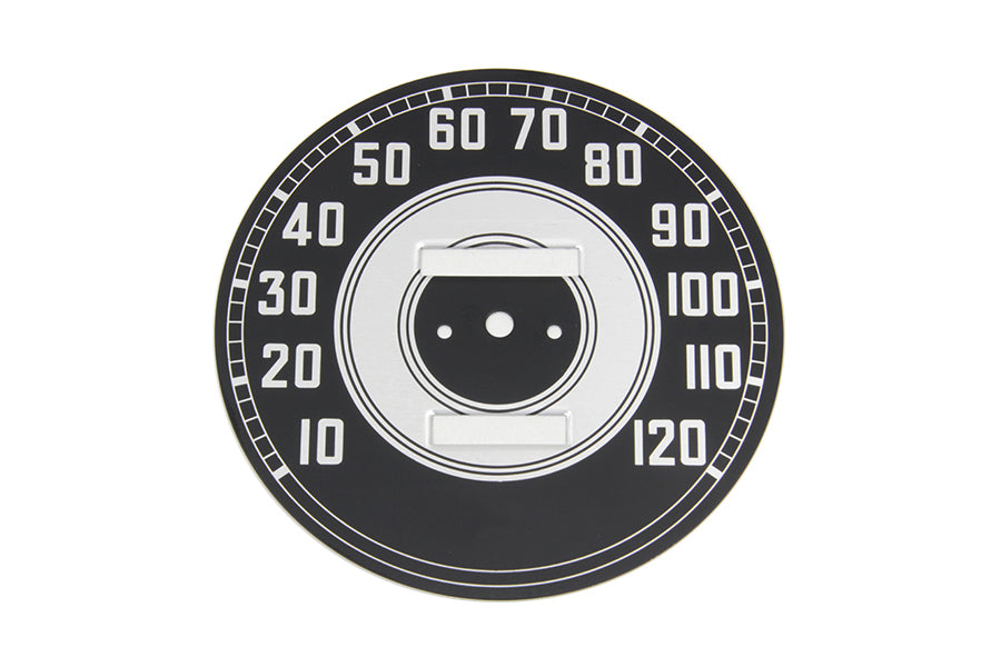 HARLEY Schwarzes Blech Tacho Zifferblatt Passend für 0- Zoll Custom, Anwendung für Aftermarket-Tachometer