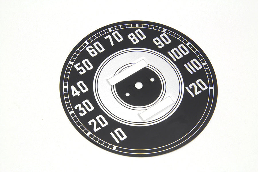 HARLEY Schwarzes Blech Tacho Zifferblatt Passend für 0- Zoll Custom, Anwendung für Aftermarket-Tachometer