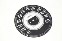 HARLEY Schwarzes Blech Tacho Zifferblatt Passend für 0- Zoll Custom, Anwendung für Aftermarket-Tachometer
