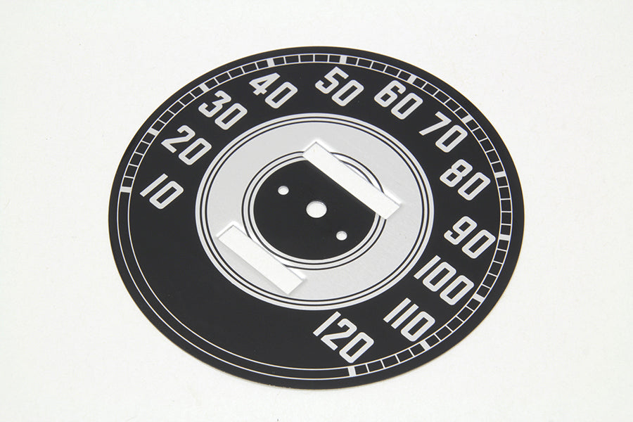 HARLEY Schwarzes Blech Tacho Zifferblatt Passend für 0- Zoll Custom, Anwendung für Aftermarket-Tachometer