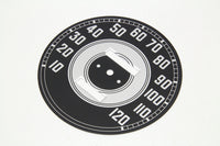 HARLEY Schwarzes Blech Tacho Zifferblatt Passend für 0- Zoll Custom, Anwendung für Aftermarket-Tachometer