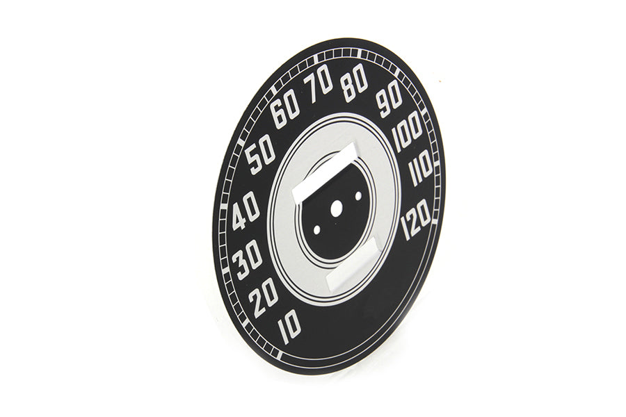 HARLEY Schwarzes Blech Tacho Zifferblatt Passend für 0- Zoll Custom, Anwendung für Aftermarket-Tachometer