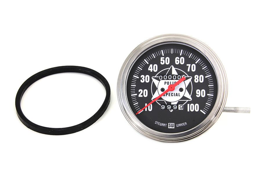 HARLEY Tachometer mit 2:1 Übersetzung und roter Nadel passend für 1941-1967 FL,