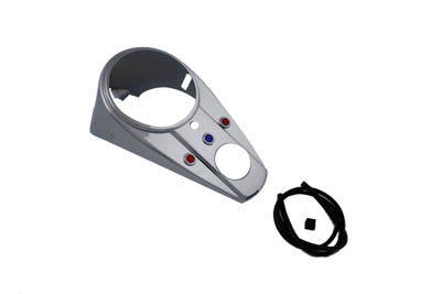 HARLEY Chrom Dreifach-Armaturenbrettblende passend für 1962-1967 FL,