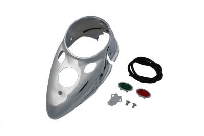 HARLEY Chrom "Cateye" Armaturenbrettabdeckung Passend für 1939-1946 FL, 1939-1946 W, 1939-1946 EL,