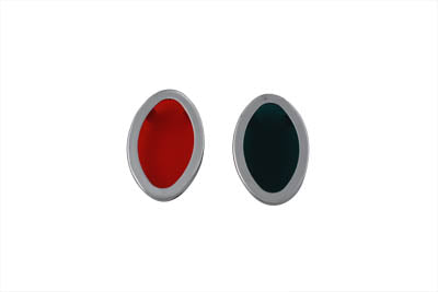HARLEY Chrome Cateye Dash Panel Lens Kit Fits 1939-1946 UL,   1939-1946 FL,   1939-1946 WL,