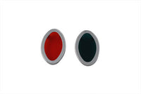 HARLEY Chrome Cateye Dash Panel Lens Kit Fits 1939-1946 UL,   1939-1946 FL,   1939-1946 WL,