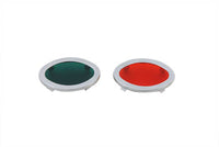 HARLEY Chrome Cateye Dash Panel Lens Kit Fits 1939-1946 UL,   1939-1946 FL,   1939-1946 WL,