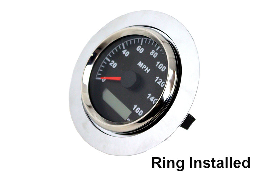 HARLEY Chrom Tachometer-Adapterring-Kit, passend für 1968-1995 FLST,   1968-1995 FLST,