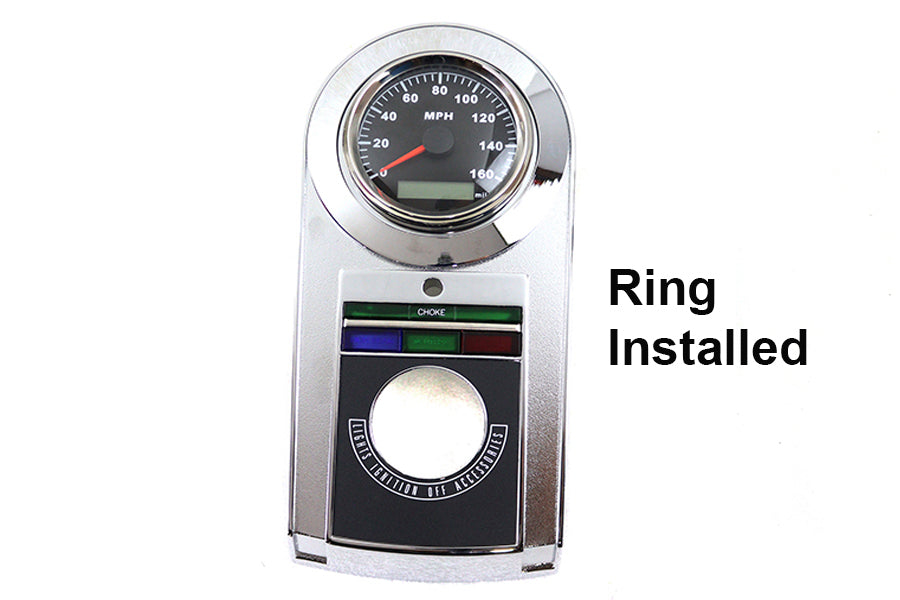 HARLEY Chrom Tachometer-Adapterring-Kit, passend für 1968-1995 FLST,   1968-1995 FLST,