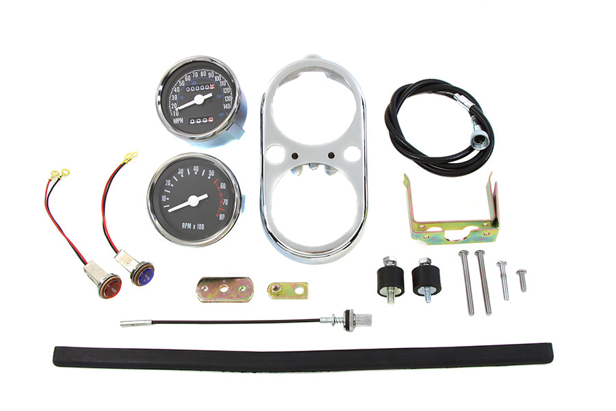 HARLEY FXS Tachometer- und Tachometer-Armaturenbrettabdeckungssatz Passend für 1977-1984 FXS,