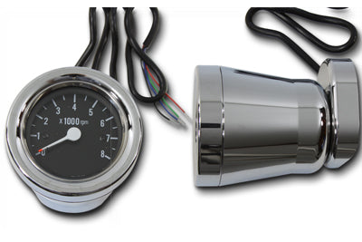 HARLEY 60mm Electric Tachometer Housing Kit Fits 0-  Custom, application 1995-UP FXST, 41 mm forks 1