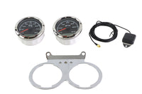 HARLEY 85mm GPS Tacho- und Drehzahlmesser-Kit Chrom Passend für 1991-2007 FXD, 1988-UP XL, 1991-2007