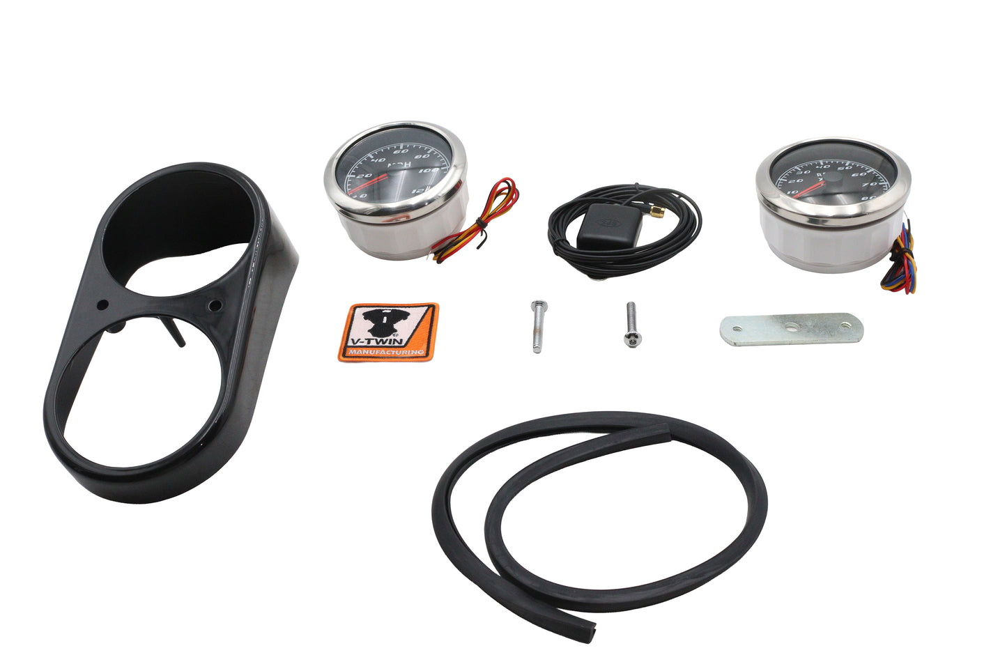 HARLEY GPS Speedometer and Tachometer Dash Kit Black Fits 1988-1994 FXR,   1978-1984 FXE,   1991-200