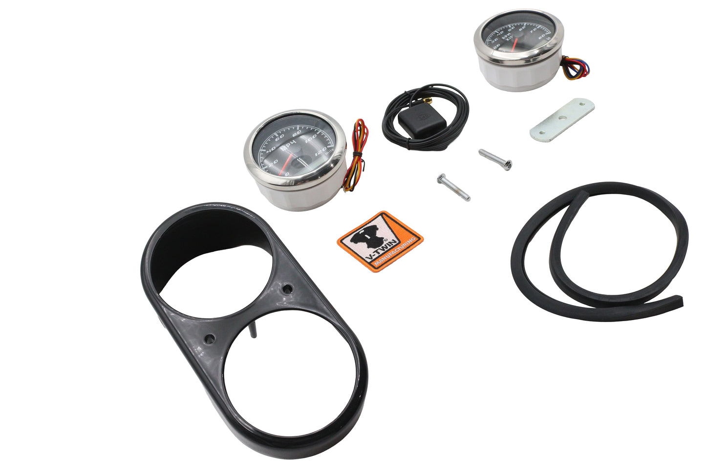 HARLEY GPS Speedometer and Tachometer Dash Kit Black Fits 1988-1994 FXR,   1978-1984 FXE,   1991-200