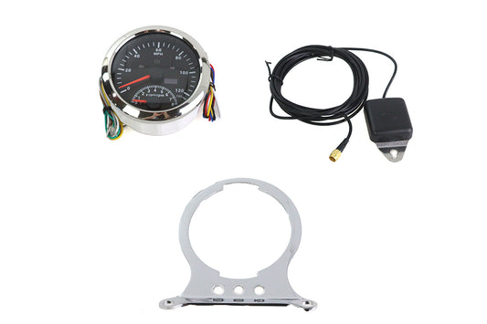 ハーレー 85mm GPS コンボ タコメーター スピードメーターキット 1988-1994 FXR、1988年以降 XL、1991-2007 F適合
