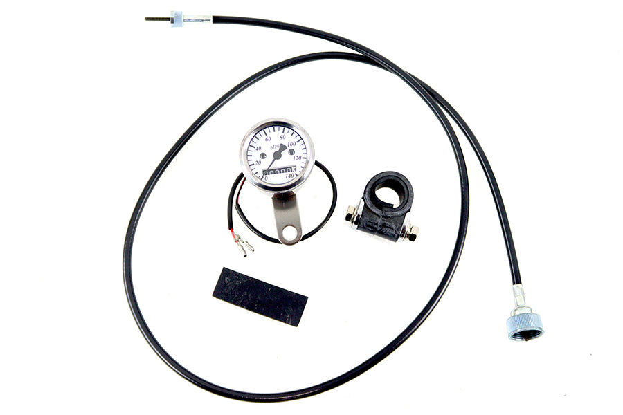 HARLEY Deco Mini 48mm Tachometer-Kit mit 2:1-Übersetzung Passend für 1936-1967 FL, 1952-1970 XL,