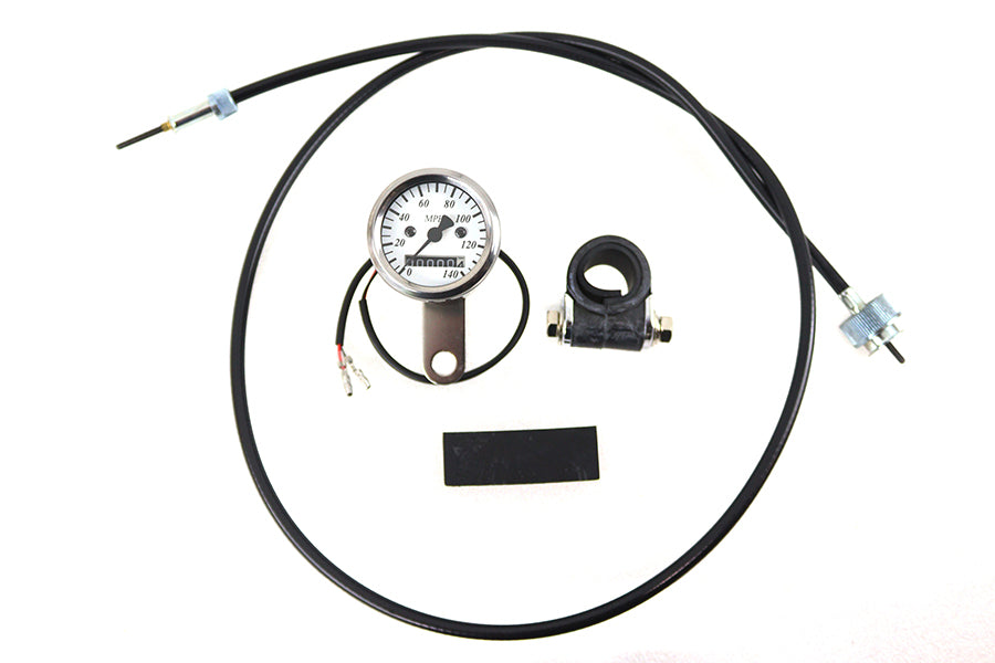 HARLEY Deco Mini 48mm Tachometer-Kit mit 2:1-Übersetzung Passend für 1936-1967 FL, 1952-1970 XL,