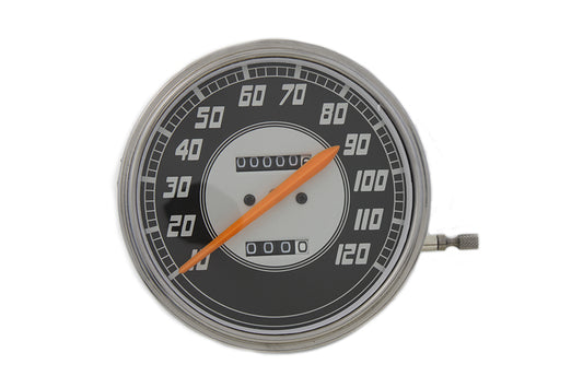HARLEY Replica 2:1 Speedometer with Orange Needle fits 1941-1961 FL,   1936-1940 EL,   1936-1952 WL,   1938-1948 UL,