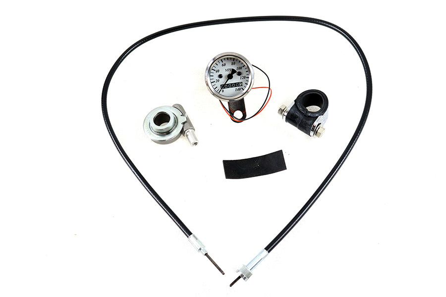 Harley Mini 48mm Tacho mit 2:1 Übersetzung Passt 0-  Custom, Anwendung