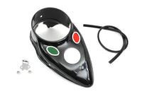 HARLEY Schwarzes Replica Cateye Armaturenbrett passt für 1939-1940 EL, 1941-1946 FL, 1939-1946 WL,