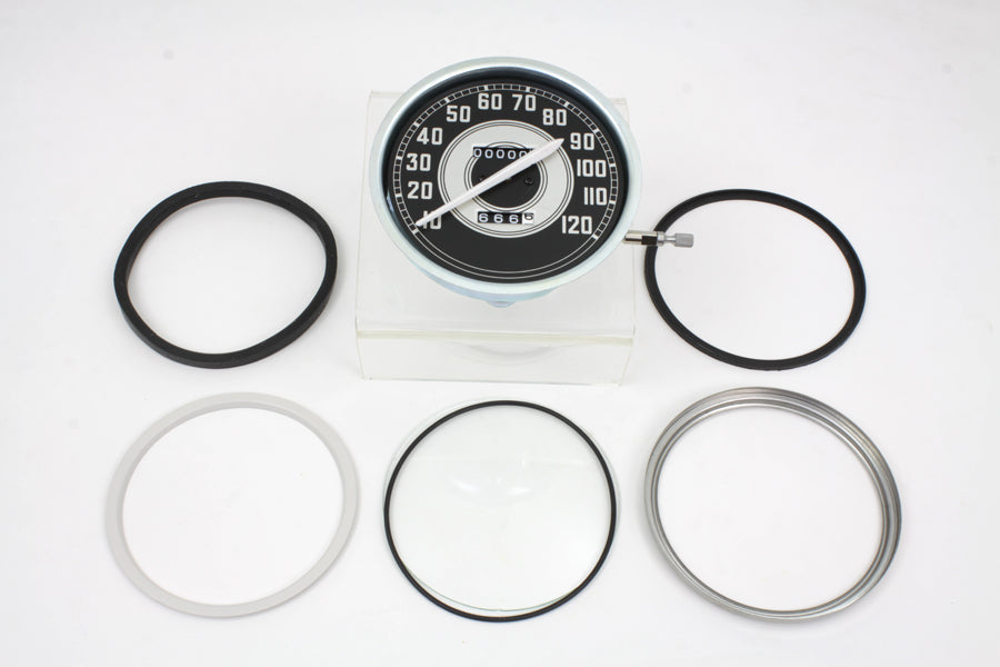 HARLEY Replica 2:1 Speedometer with White Needle fits 1940-1945 FL,
