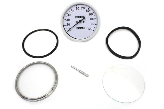 HARLEY Replica 2:1 Speedometer with Black Needle fits 1941-1961 FL,   1936-1940 EL,   1936-1952 WL,   1938-1948 UL,