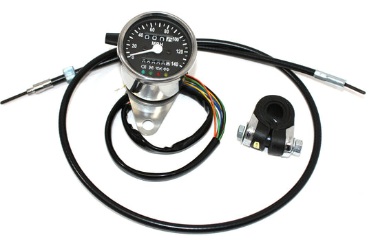 HARLEY Mini 60mm Speedometer with 2:1 Ratio Fits 0-  Custom, application