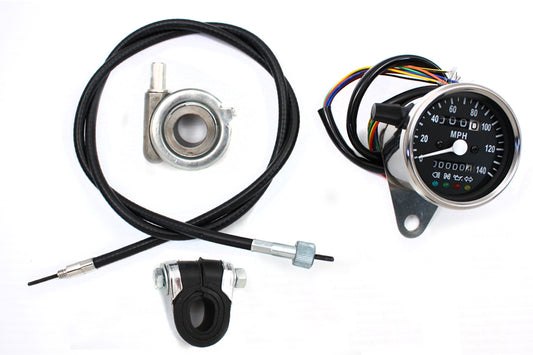 HARLEY Mini 60mm Speedometer with 2:1 Ratio Fits 0-  Custom, application