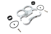 HARLEY Chrom Billet 48mm Doppel-Instrumentenhalterung Passend für 0- Zoll Custom, Anwendung 1 oder 1-1/4" Lenker"