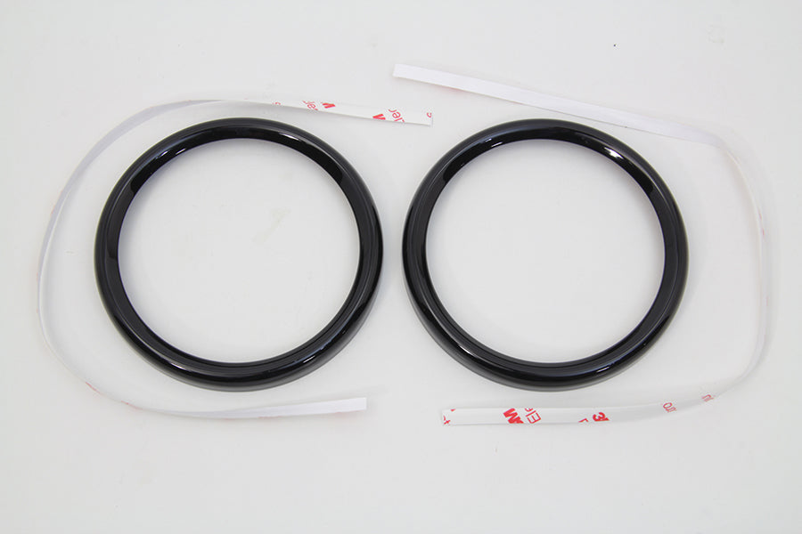 HARLEY 4 Zoll Tachoblendenabdeckung Schwarz Set Passend für 1996-1999 FLHT, 1998-1999 FLTR,