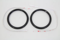 HARLEY 4 Zoll Tachoblendenabdeckung Schwarz Set Passend für 1996-1999 FLHT, 1998-1999 FLTR,