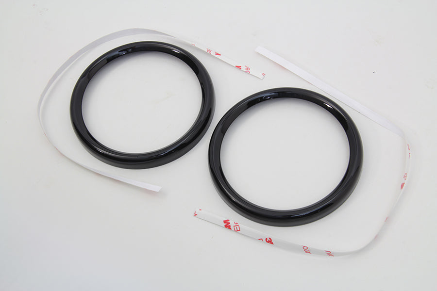 HARLEY 4 Zoll Tachoblendenabdeckung Schwarz Set Passend für 1996-1999 FLHT, 1998-1999 FLTR,