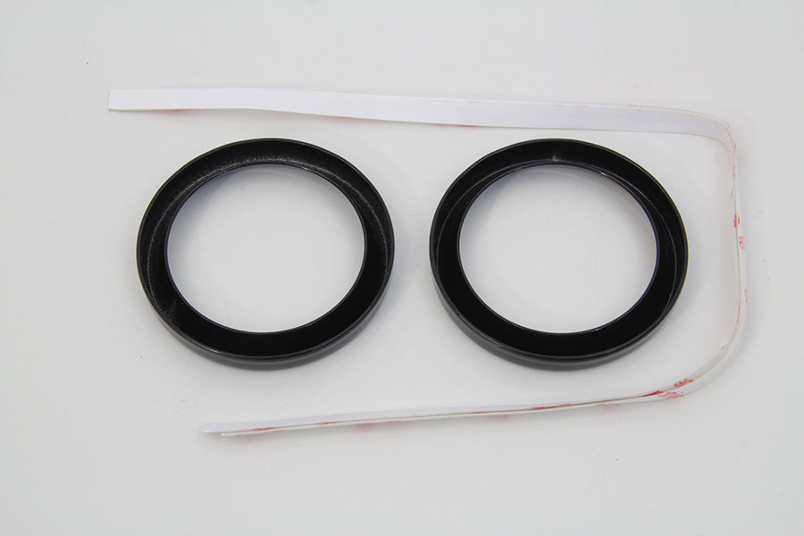 HARLEY 2 inch Gauge Bezel Cover Kit with a Black Finish Fits 1986-2013 FLH,   1986-2013 FLHX,   1986