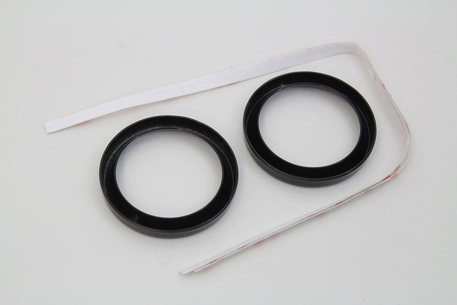 HARLEY 2 inch Gauge Bezel Cover Kit with a Black Finish Fits 1986-2013 FLH,   1986-2013 FLHX,   1986