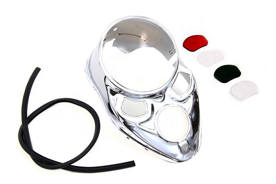 HARLEY Chrome Dash Panel Fits 1938-1938 EL,   1938-1938 UL,   1938-1938 WL,