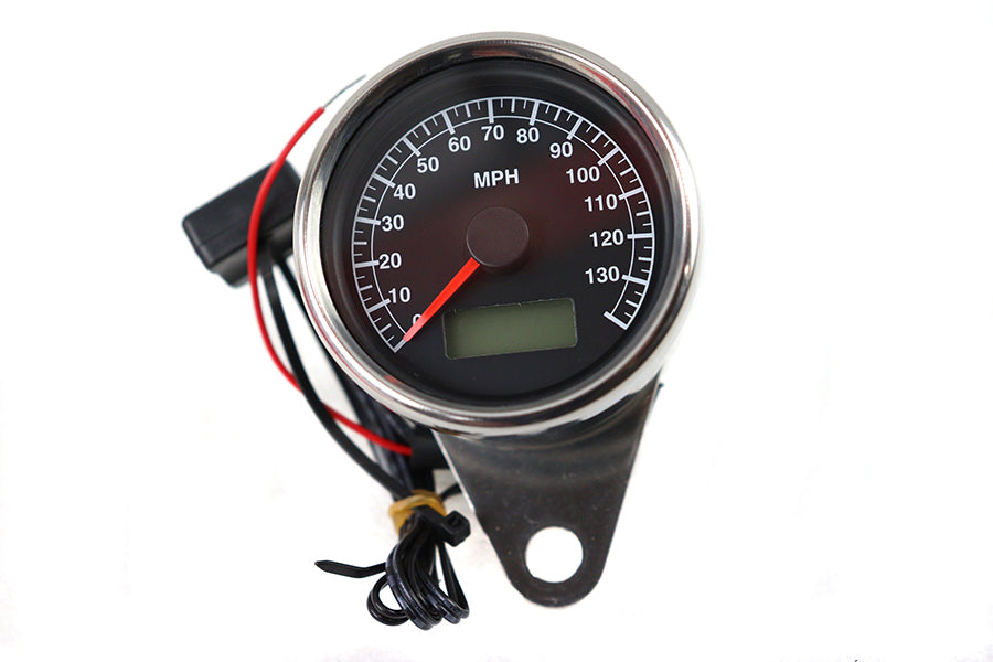 HARLEY Mini Mechanical Speedometer with 2:1 Ratio Fits 0-  Custom, application for mechanical drive